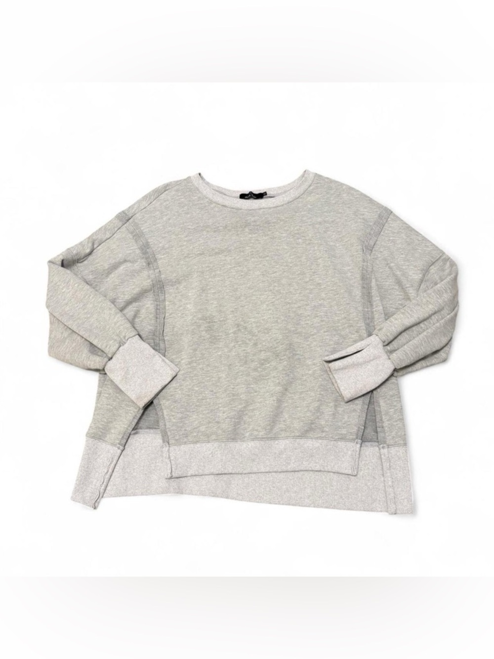 Heather Gray Boxy Oversized Crewneck Sweatshirt